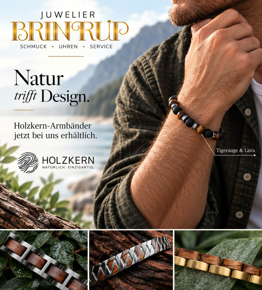 Aktuelles bei Juwelier Brintrup – Holzkern Armbänder