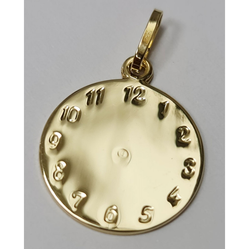 Taufe - Anhänger Gravurplatte Uhr - Geburtszeit 333/- Gold Best. Nr. 346-119040.300