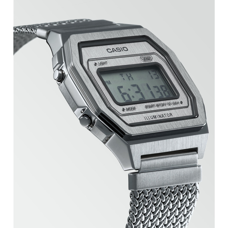 Casio Vintage Uhr mashed Band plated Style A1000MA-7EF