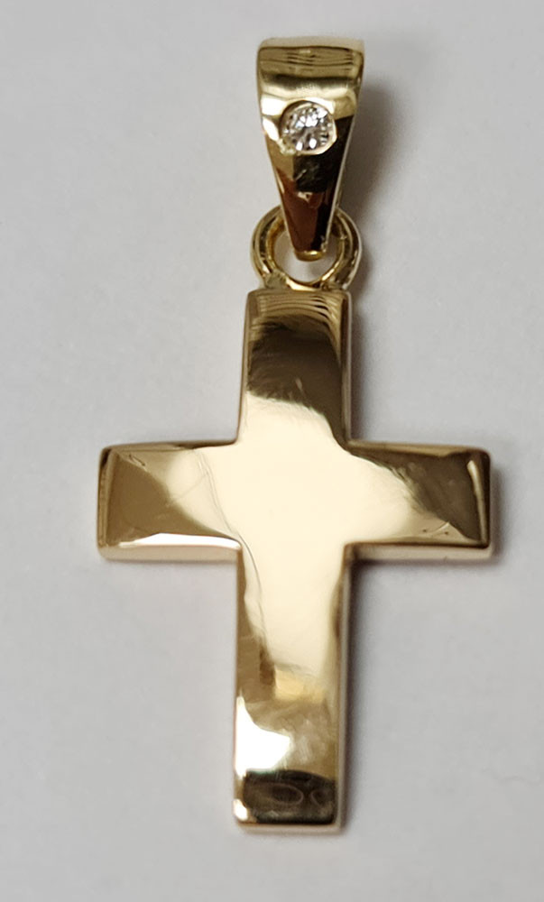 Anhänger f.Kette Gold-Kreuz 750 18 Kt Skapulier Herz-Jesu Wundertätige Medaille 