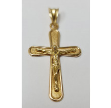Goldenes Kreuz mit Korpus - Anhänger 750/- Gold  Best. 120321k