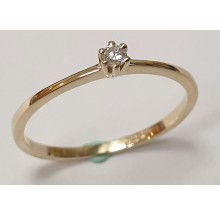 Damenring aus 333/- Gold Solitär Ring mit Brillant 503642-g-k