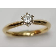 Damenring aus 750/- Gold Solitär Ring mit Brillant Bestell. Nr. 1A513GW853-1