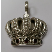 Anhänger Krone Crown aus Sterlingsilber mit roten Zirkonia Steinen Best.Nr.   FIT4