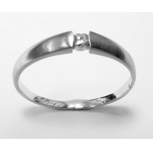 Damenring aus 585/- Gold Solitär Ring mit Brillant 503227-w-z