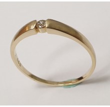 Damenring aus 585/- Gold Solitär Ring mit Brillant 503227-g-z