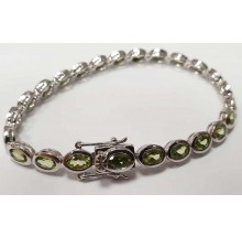 Damen Armband Peridot 925/- Silber 90024955