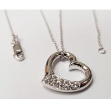 Damen Halskette mit Anhänger Herz 925/- Silber 99002093450