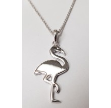 Damen Halskette mit Anhänger Flamingo 925/- Silber 99030493450