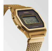 Casio Vintage Uhr mashed Band gold plated Style A1000MGA-5EF