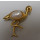 Brosche aus 585/- gelb Gold Süßwasserperle Motiv Storch Best.Nr. Brosche_storch