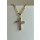 goldener Kreuz Anhänger mit Zirkonia 282062-585