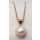 Damen Halskette mit Perle und Zirkonia 925/- Silber 157-103-r