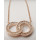 Damen Halskette mit verschlungenen Ringen  925/- Silber 157-78-r