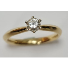 Damenring aus 750/- Gold Solitär Ring mit Brillant Bestell. Nr. 1A513GW853-1