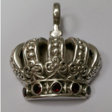 Anhänger Krone Crown aus Sterlingsilber mit roten Zirkonia Steinen Best.Nr.   FIT4