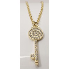 Damen Halskette mit Schlüssel 925/- Silber 157-117-g
