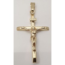 Goldenes Kreuz mit Korpus - Anhänger 585/- Gold  Best. 129-739169-51