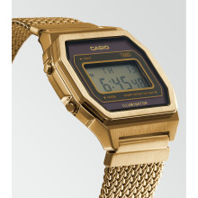 Casio Vintage Uhr mashed Band gold plated Style A1000MGA-5EF