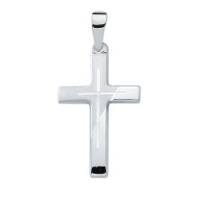 Anhänger christliches Kreuz aus 585/- Weißgold  Kommunionkreuz Best. Nr. KR126638